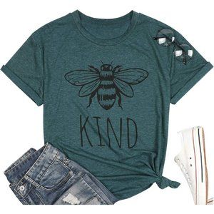 Be Kind Shirts Women Cute Bee Graphic Blessed Shirt Funny Inspirational Tees